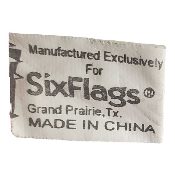 Six Flags Pig Plush Pink Red Spots Prize Toy Amusement Park Floppy Laying Pillow - Picture 9 of 11